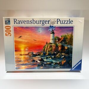 Ravensburger | NWOT "Lighthouse at Sunset" 500pc Jigsaw Puzzle